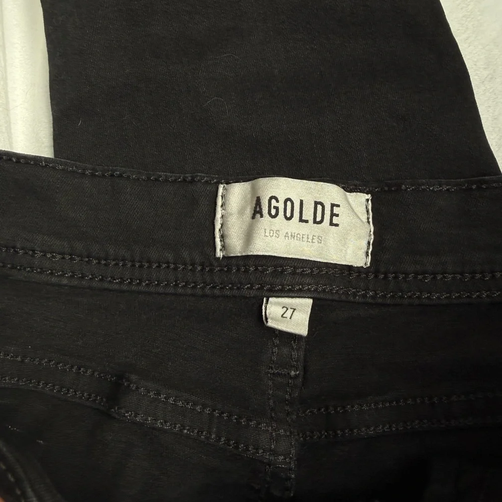AGOLDE Black High Rise Skinny Jeans Women’s Size 27 Premium Denim - Picture 2 of 7